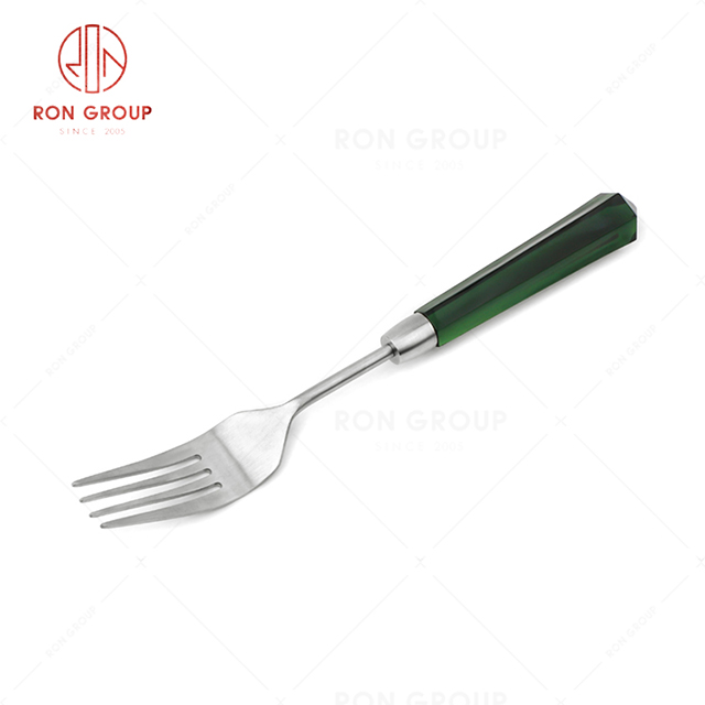 RN0068E00856 Hot Sale Unique Design Durable Diamond Handle Stainless Steel  Table Fork