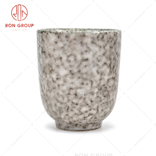 Preferential hotel ceramic cup restaurant stone texture design tea water cup