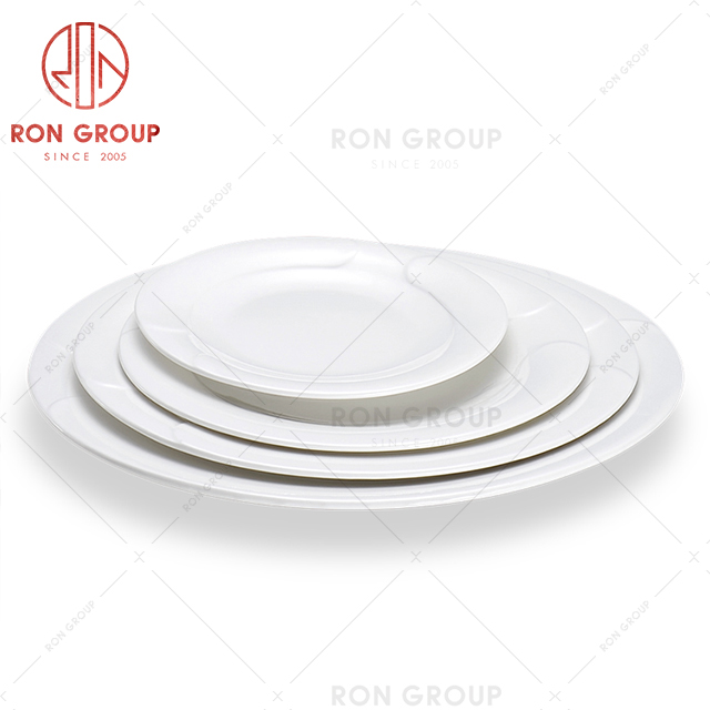 Common restaurant tableware round series white hotel unlimited buy back high-quality plates