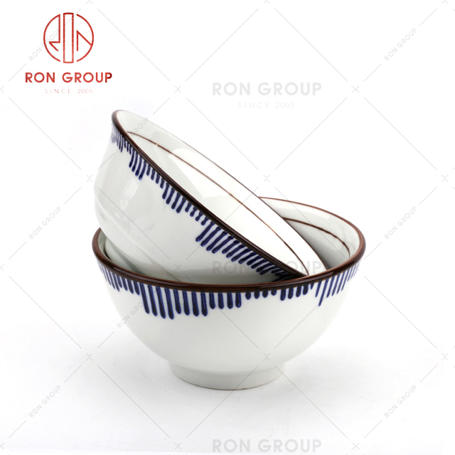 Practical restaurant ceramic tableware high quality hotel noodles rice soup bowl