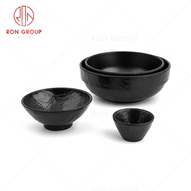 wholesale price charger plate high quality matte Janpanese/ Korean noddles black dinner plates for restaurant