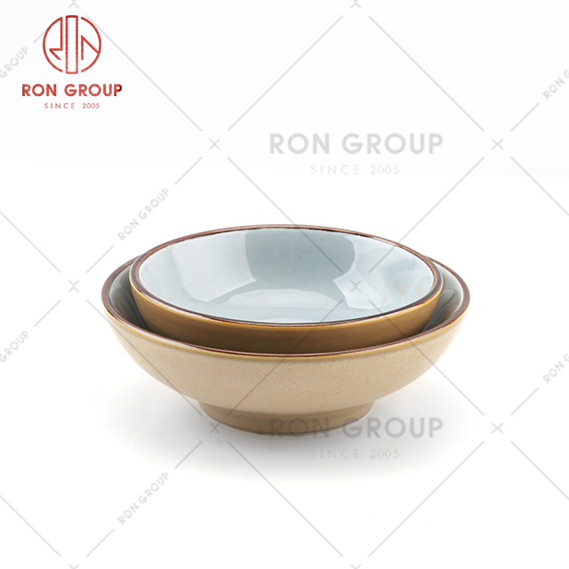 Different inch plain ceramic dinner dishes buffet use porcelain bowl for restaurant