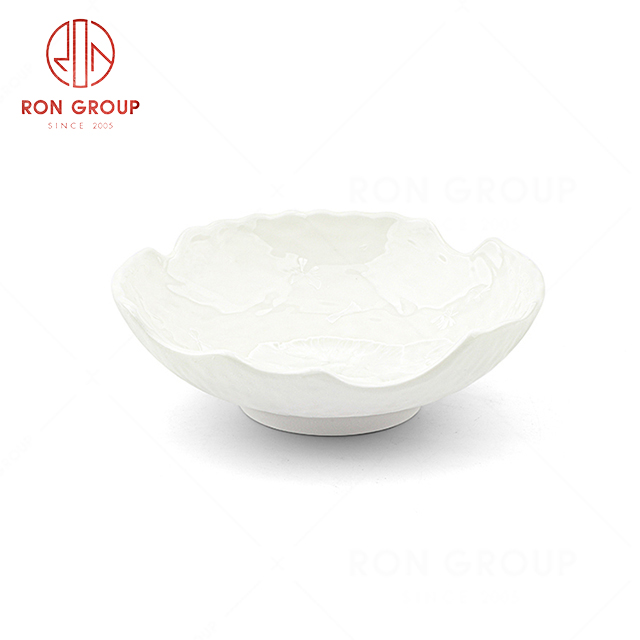 RN0660P00054-117  Wholesale High Quality Exquisite White Ceramic  Abnormal Bowl