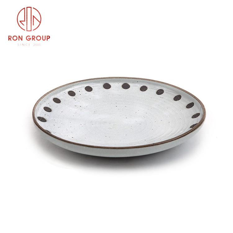 New arrived cheap price Asian style restaurant hotel tableware set Japanese ceramic round plate