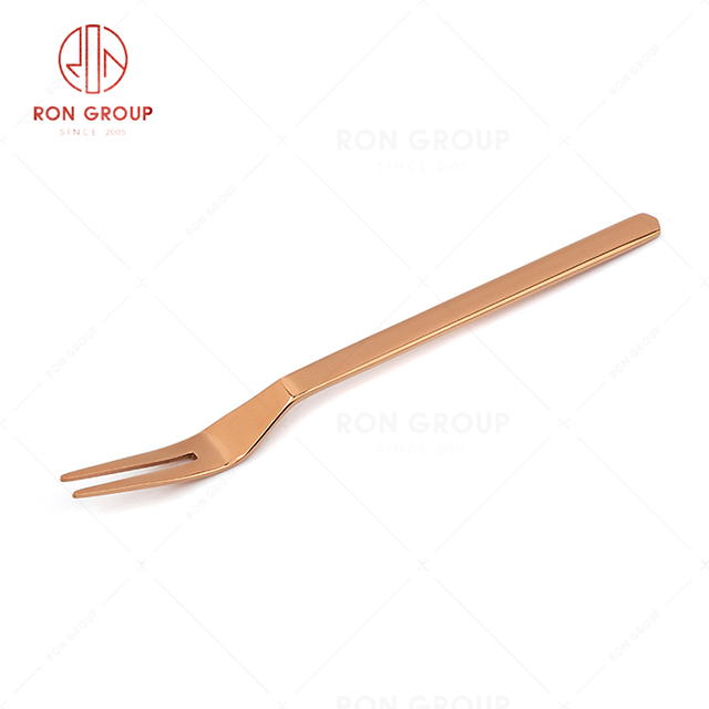 RN0178E00454 Hot Sale High Quality Rose Gold Stainless Steel Cutlery Arthur Series-- Fruit Fork