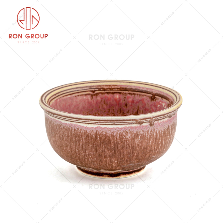 factory direct ceramic pink color rice bowl dinnerware sets wedding designs customized porcelain plates