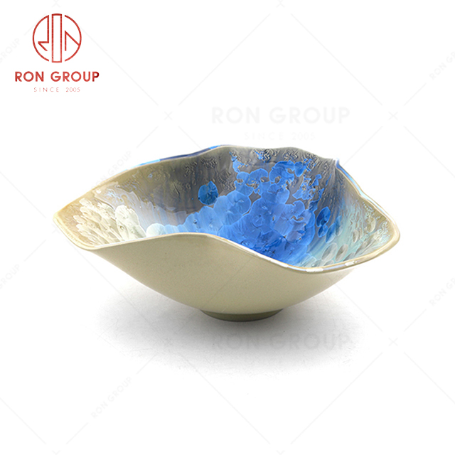 RN0660P00859 Hot Sale High Quality Exquisite Ceramic Three Leaf Bowl