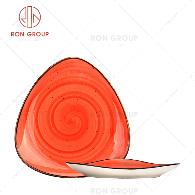 French Collection Hand-Color Red Plate 1035