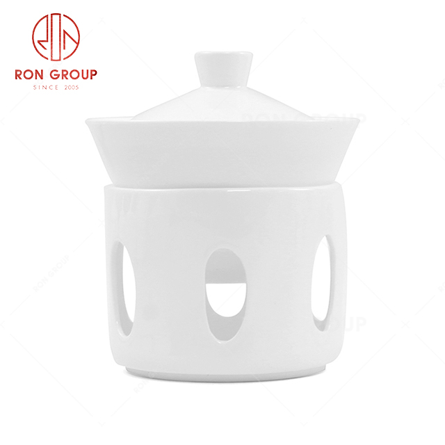 RN0037P06212  Wholesale High Quality Simple Design Ceramic Steamer with  Base