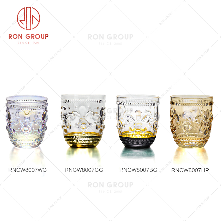 Amazon hot sell hotel cup set wedding event restaurant high quality glass cup