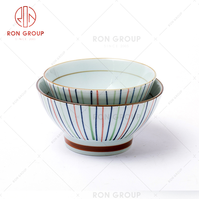 Wholesale durable soup bowl homeware ceramic rice bowl set