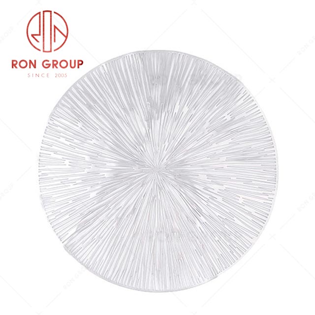 RN0610S00007 Hot Selling Healthy Non-toxic  Silver PVC Placemat