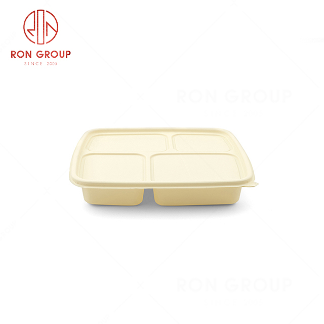 RN0590D00008  Hot Sale High Quality Disposable Two Compartment Corn Starch Meal Container