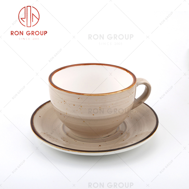 Popular design colorful ceramic unbreakable coffee cups hot sale modern restaurant dinnerware 