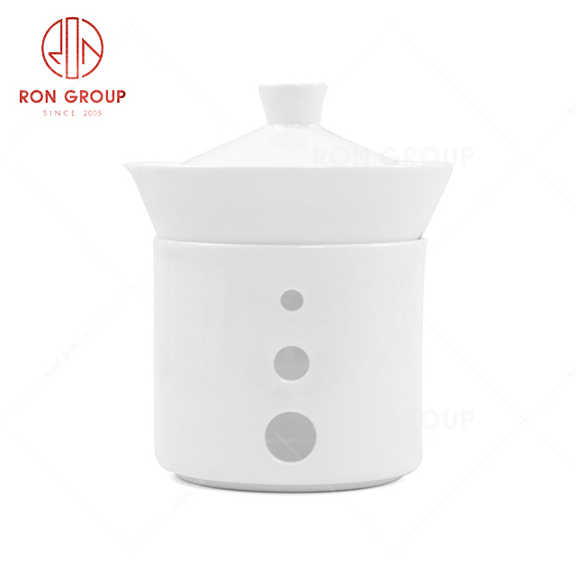 RN0037P06213 Wholesale High Quality Simple Design Ceramic Steamer with Base Set