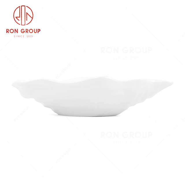 RN0037P06197 Hot Sale Unique Design Bone China Conch Stir-fry Bowl 