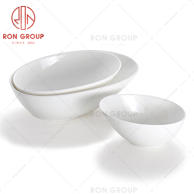 wholesale Hotel dinnerware ceramic design restaurant bevel mixing bowl