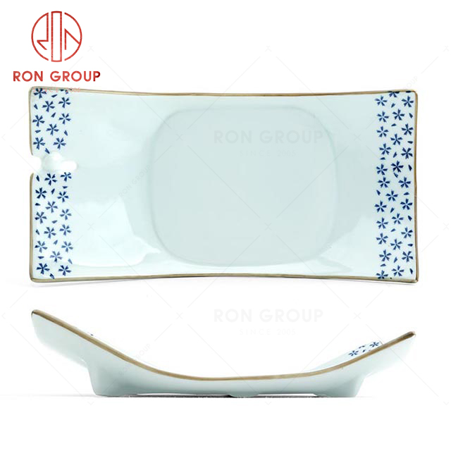 RNPS088FX Wholesale High Quality Exquisite Ceramic Rectangular Plate