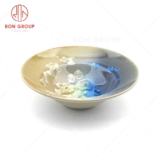 RN0660P00846 Wholesale Unique Design Exquisite Ceramic Straw Hat Bowl