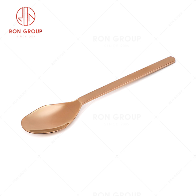 RN0178E00452 Hot Sale High Quality Rose Gold Stainless Steel Cutlery Arthur Series-- Dessert Spoon