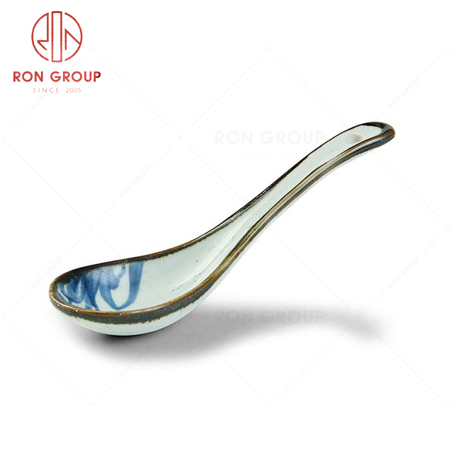 RNPCS003HL Hot Selling High Quality Elegant  Ceramic Tableware Spoon