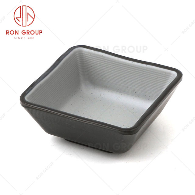 RN0011M02310  Wholesale High Quality Rock Grey Melamine Saucer 