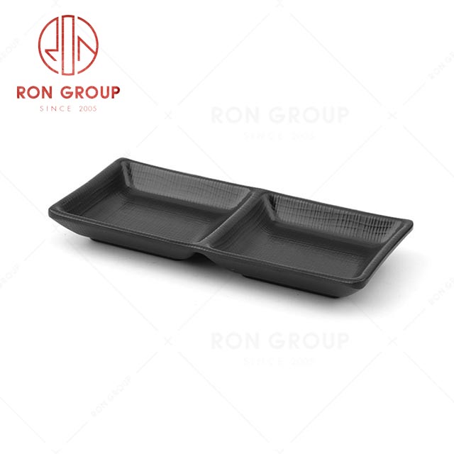 RN0011M00330 Wholesale High Quality Durable Rock Grey Melamine  Sauce Dish