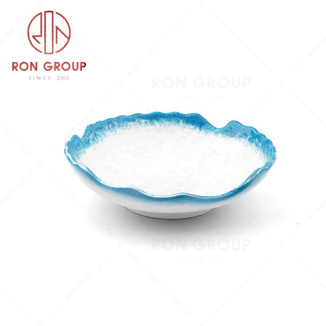 RN0660P00457 Wholesale Unique Design Blue Abnormal Ceramic Plate