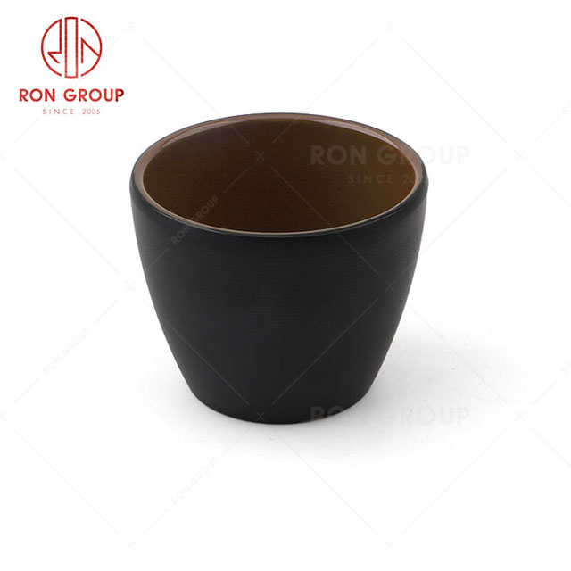 RN0011M01576 Hot Sale High Quality Brown and Black Melamine Cup