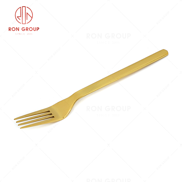 RN0178E00431 Hot Sale High Quality Gold Stainless Steel Cutlery Arthur Series--  Dessert Fork