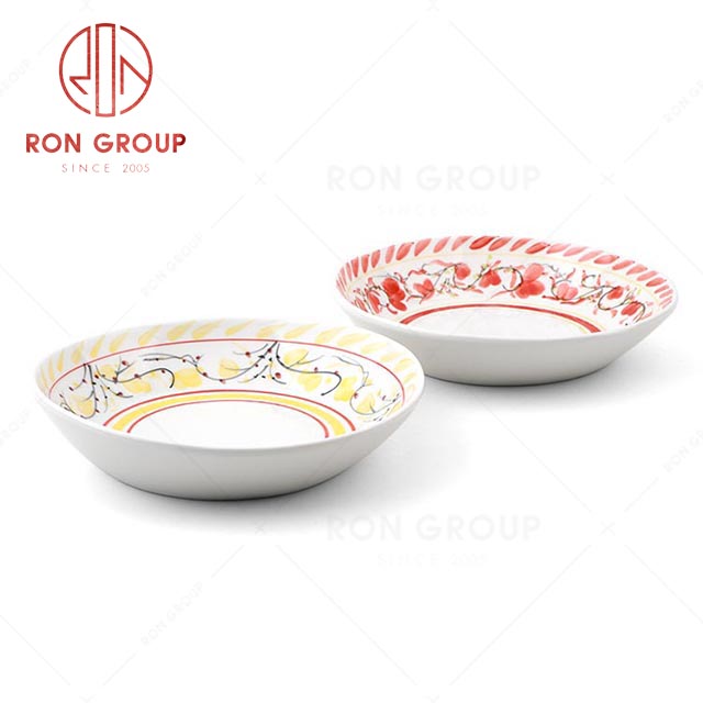 Premium Customized Hand-painted Restaurant Porcelain Round  Plate