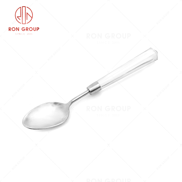 RN0068E00854  Unique Design Durable Diamond Handle Stainless Steel  Dessert Spoon