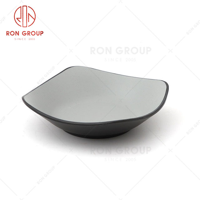 RN0011M02345-348 Wholesale High Quality Rock Grey Melamine Saucer