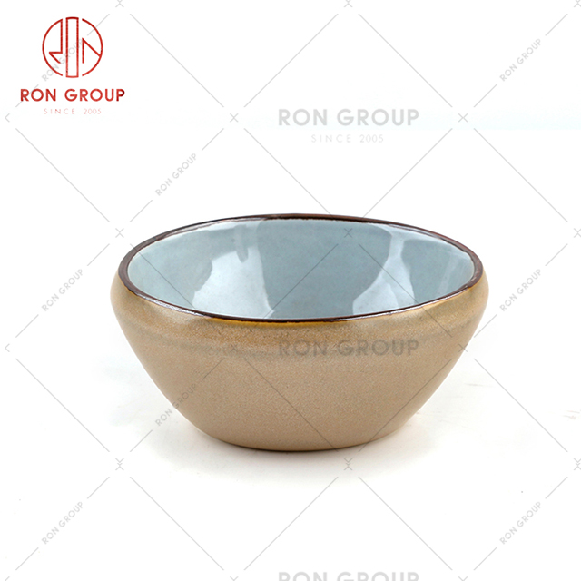 factory direct wholesale ceramic retro bowl luxury rice sauce