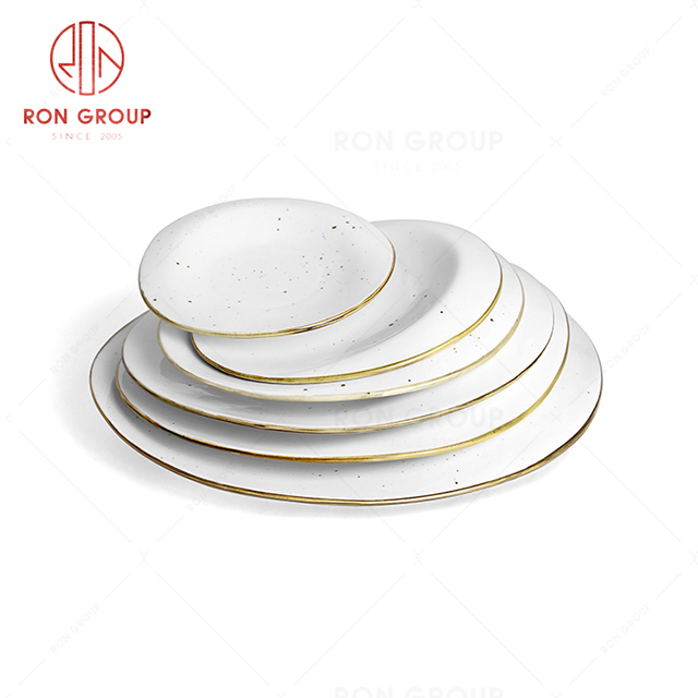 RonGroup New Color Chip Proof  Collection Cream White  - Odd Shallow  Plate