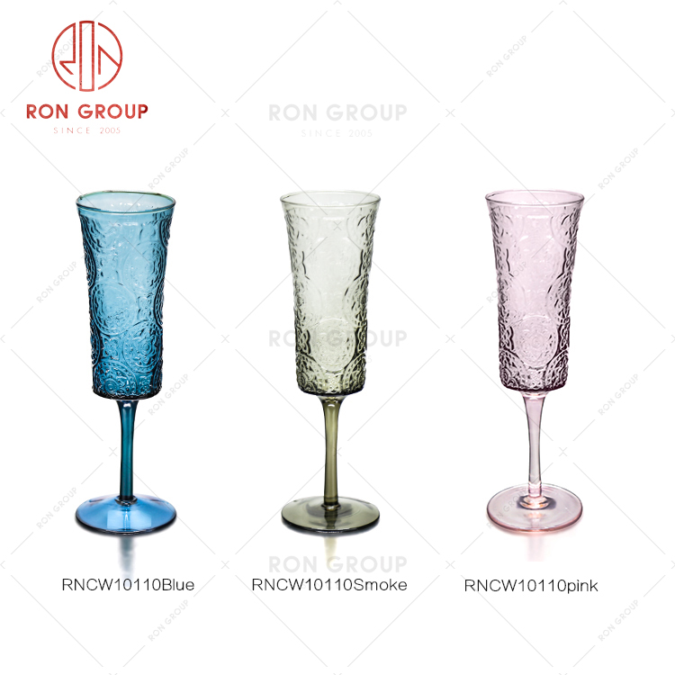 High quality unbreakable colored restaurant drinkware star hotel juice wine glasses cup