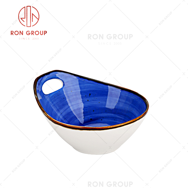 Free sample proceian snack bowl and dish high quality ceramic palto