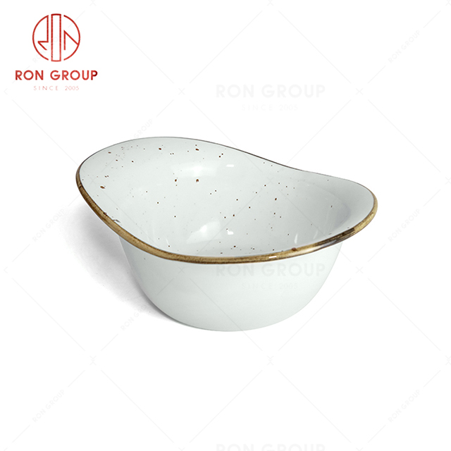 ​RonGroup New Color Chip Proof  Collection Misty White Bule - Snack Bowl