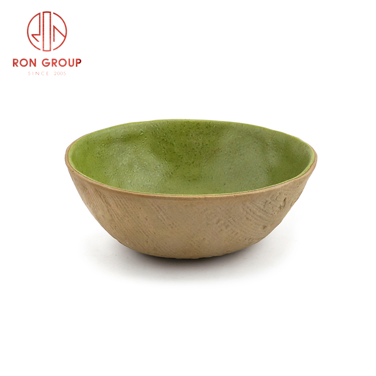 Brilliant design Asian style ceramic dinnerware set restaurant hotel use ceramic cloth design noodle bowl