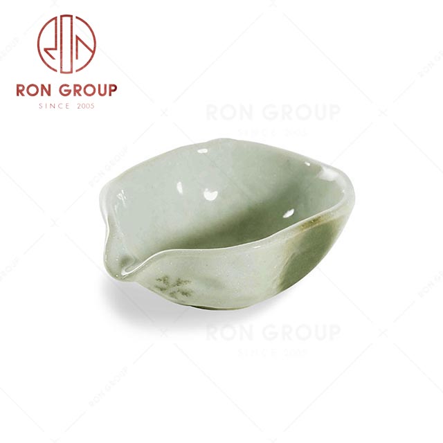 RN0039P02603 Wholesale Unique Design Sakura Green Ceramic Bowl