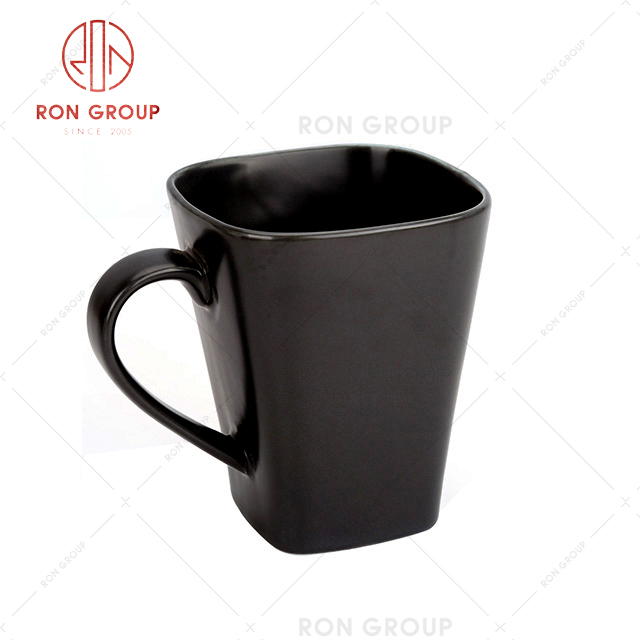 wholesale cheap Black matte custom ceramic mugs porcelain restaurant dinnerware mugs