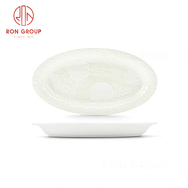 RN0660P00128 Wholesale Unique Design Exquisite and Practical  Ceramic Oval Soup Plate