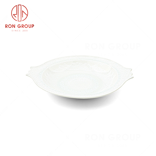 RN0660P00099  Hot Sale Unique Design  Snow Crystal Series  Round Soup Plate