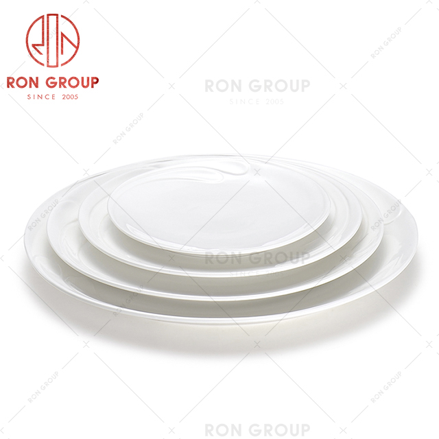 White japanese restaurant plate set leaf shaped sushi ceramics dinnerware