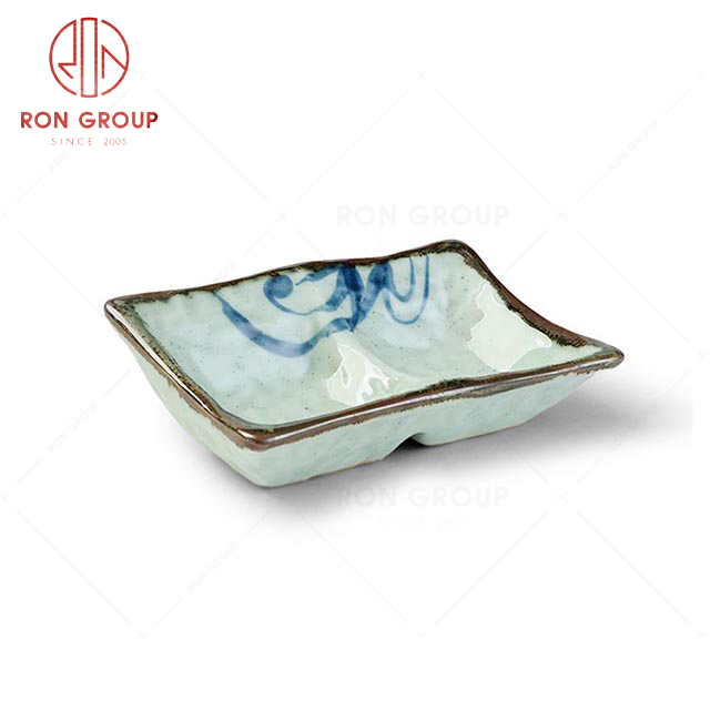 RNPCS005HL Wholesale High Quality Ceramic Tableware Two Grids Dish