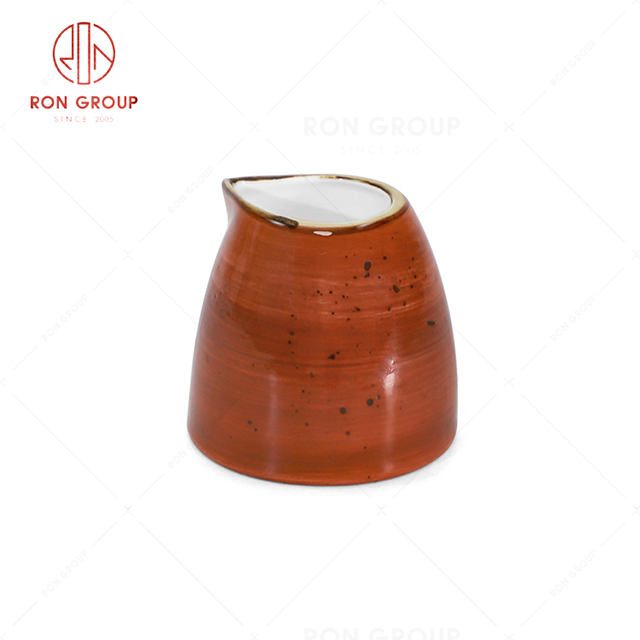 RN0037P03698 Wholesale Chip Proof Porcelain Tomato Jam Series  Milk Pot