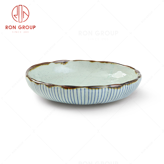 Highly praised ceramic restaurant tableware Hotel round bowl