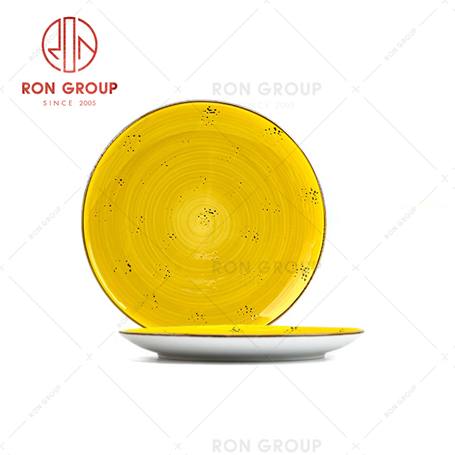 new style porcelain plates sets dinnerware set shallow round plates 