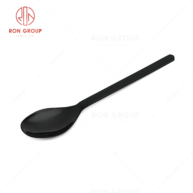 RN0178E00445 Hot Sale High Quality Black Stainless Steel Cutlery Arthur Series-- Tea Spoon