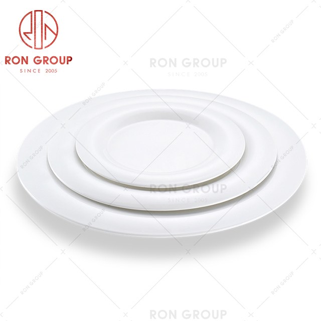 Wholesale supply restaurant quality tableware thickened edge large capacity soup hot dish plate